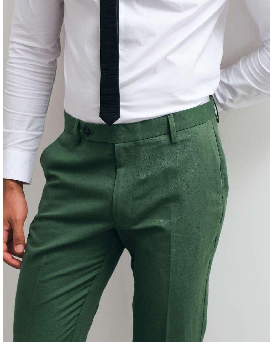 ASOS Green Slim Suit Trousers for men