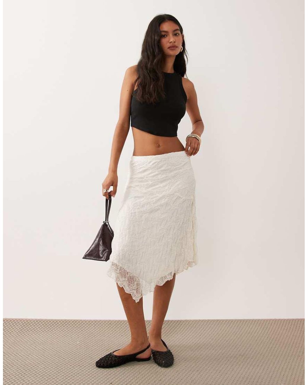 Cotton On Natural Sofia Lace Skirt