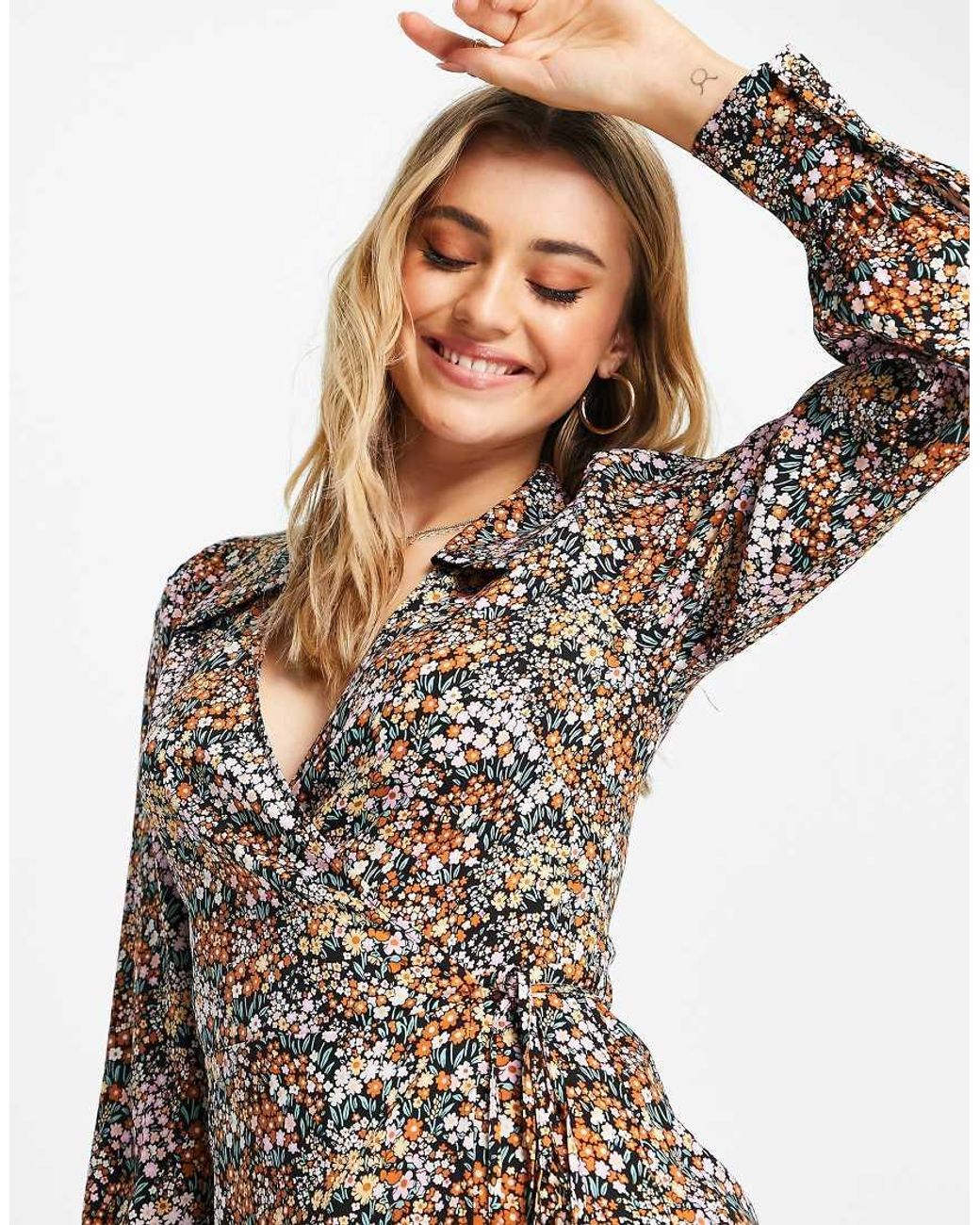 & Other Stories Multicolor Wrap Shirt Dress