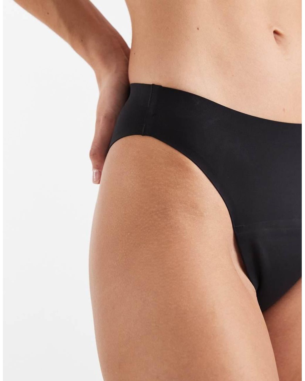 Modibodi Black Seamfree High Leg Cheeky Moderate Absorbency Period Brief
