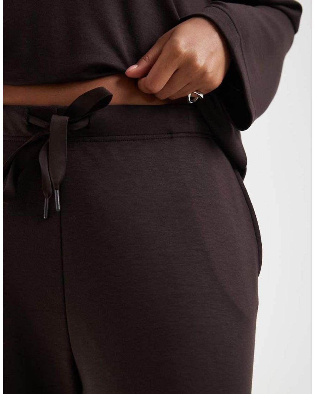Vero Moda Black Super Soft Tie Waist Wide Leg Jogger Co-Ord