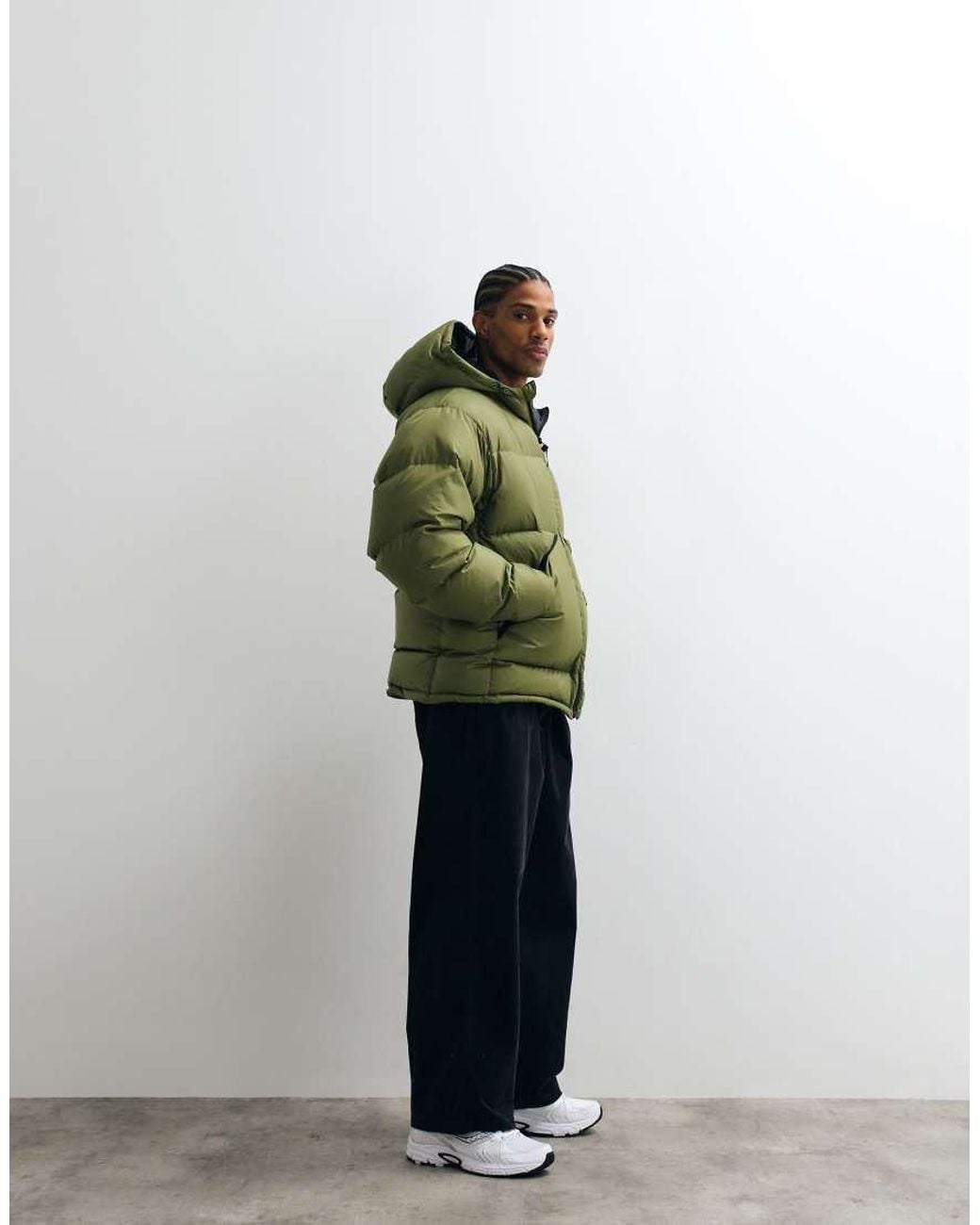 Gramicci Green Down Puffer Jacket for men