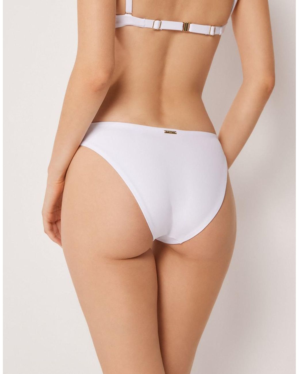 Calzedonia White Premium Fit Brief Bikini Bottom