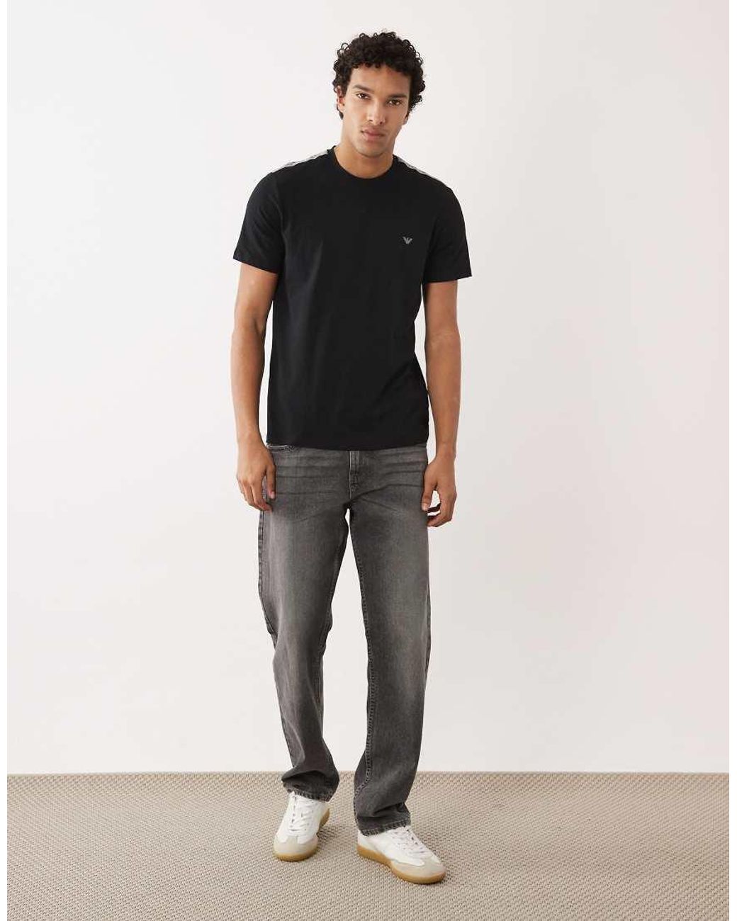Emporio Armani Black Bodywear Logo T-shirt for men