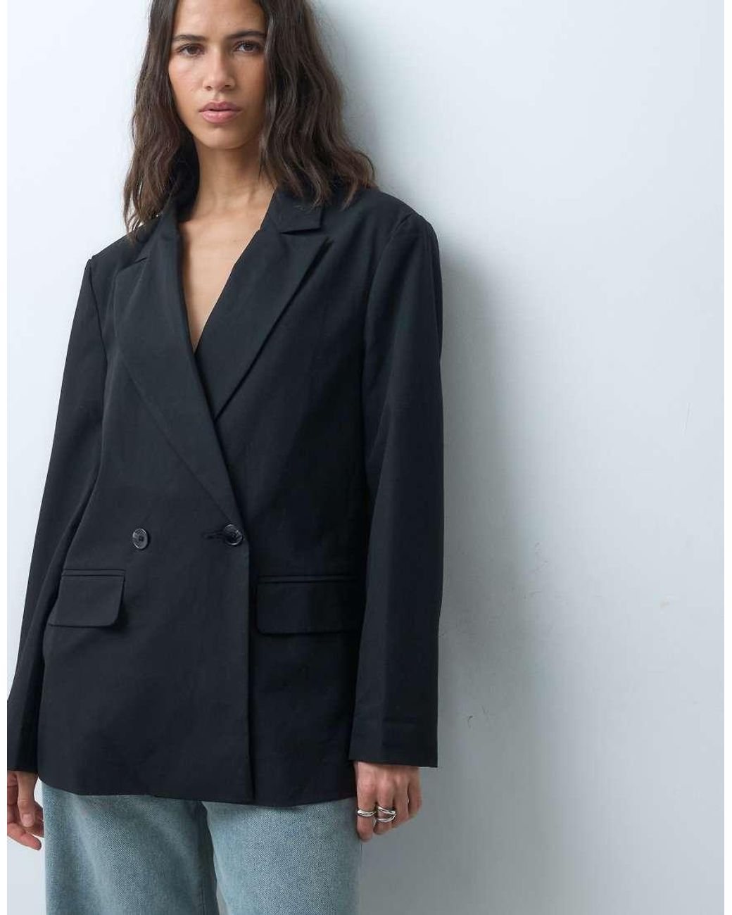 Miss Selfridge Blue Oversized Blazer
