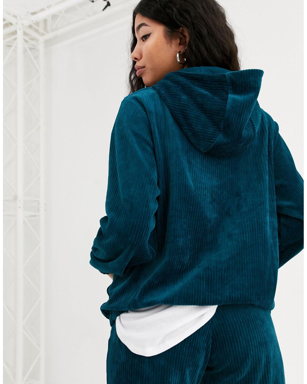 Hoodie en velours côtelé - foncé Nike en coloris Bleu | Lyst