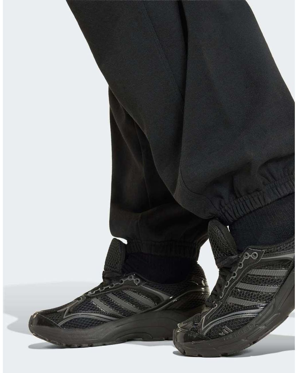 Adidas Originals Black Adidas Kit Small Logo Loose Cuffed Pants