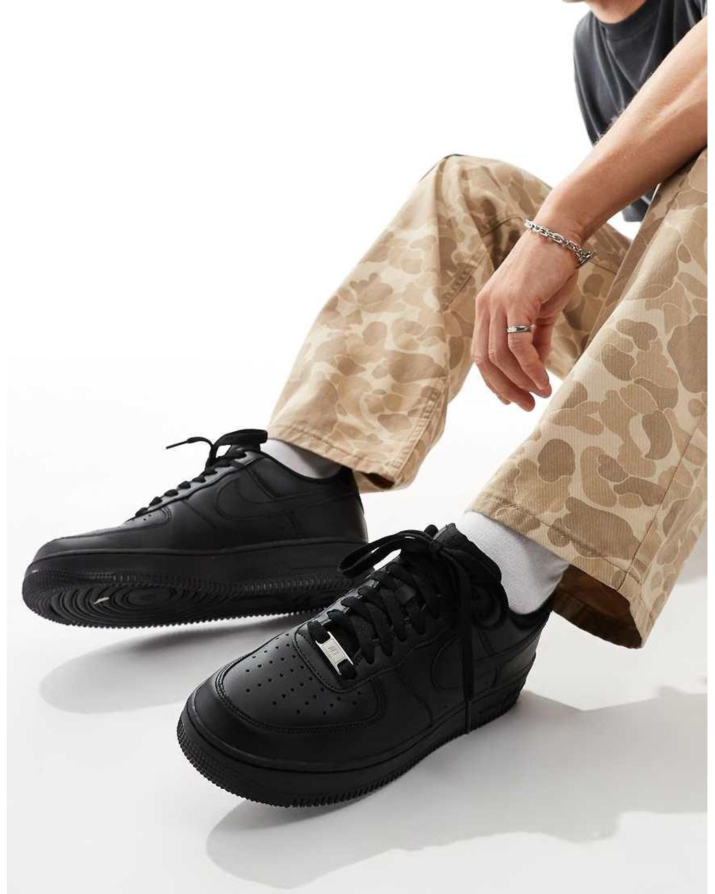 Nike Black Air Force 1 '07 Trainers for men