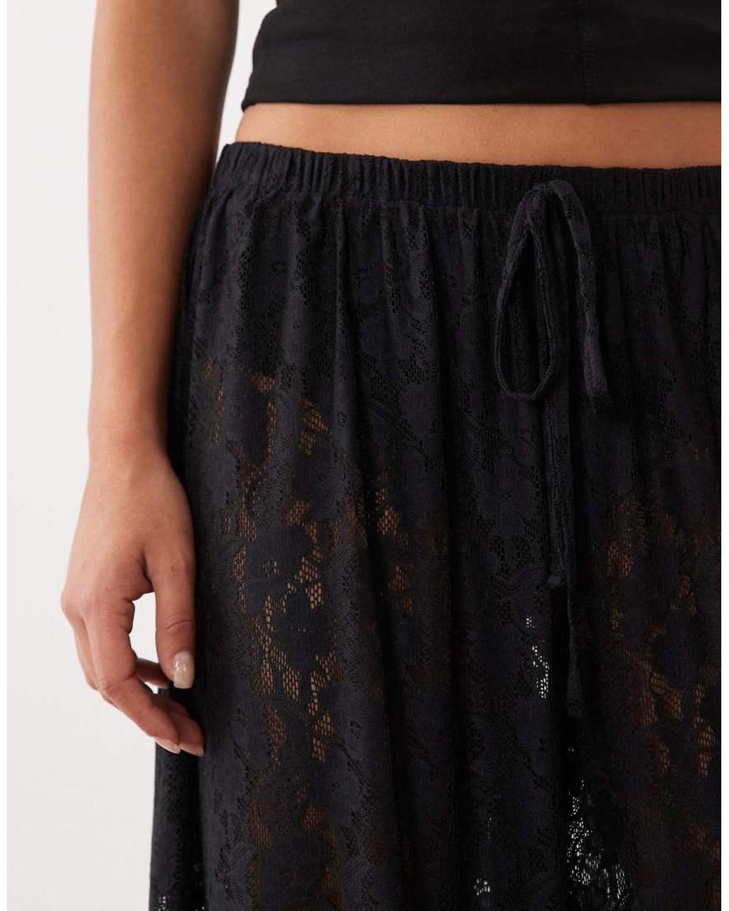 ASOS Black Co-Ord Lace Balloon Trouser