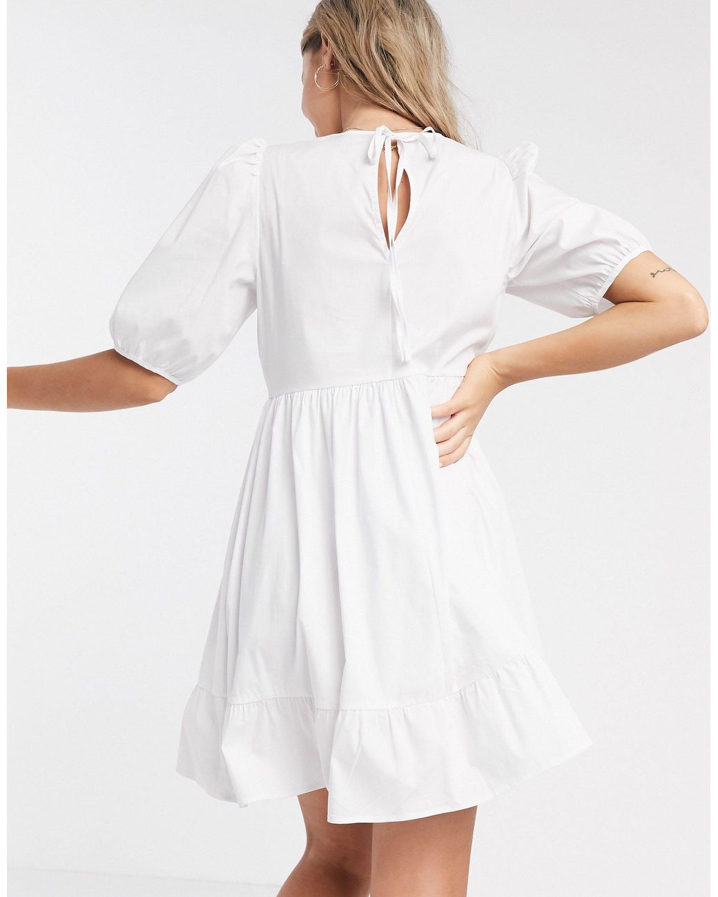 poplin smock dress