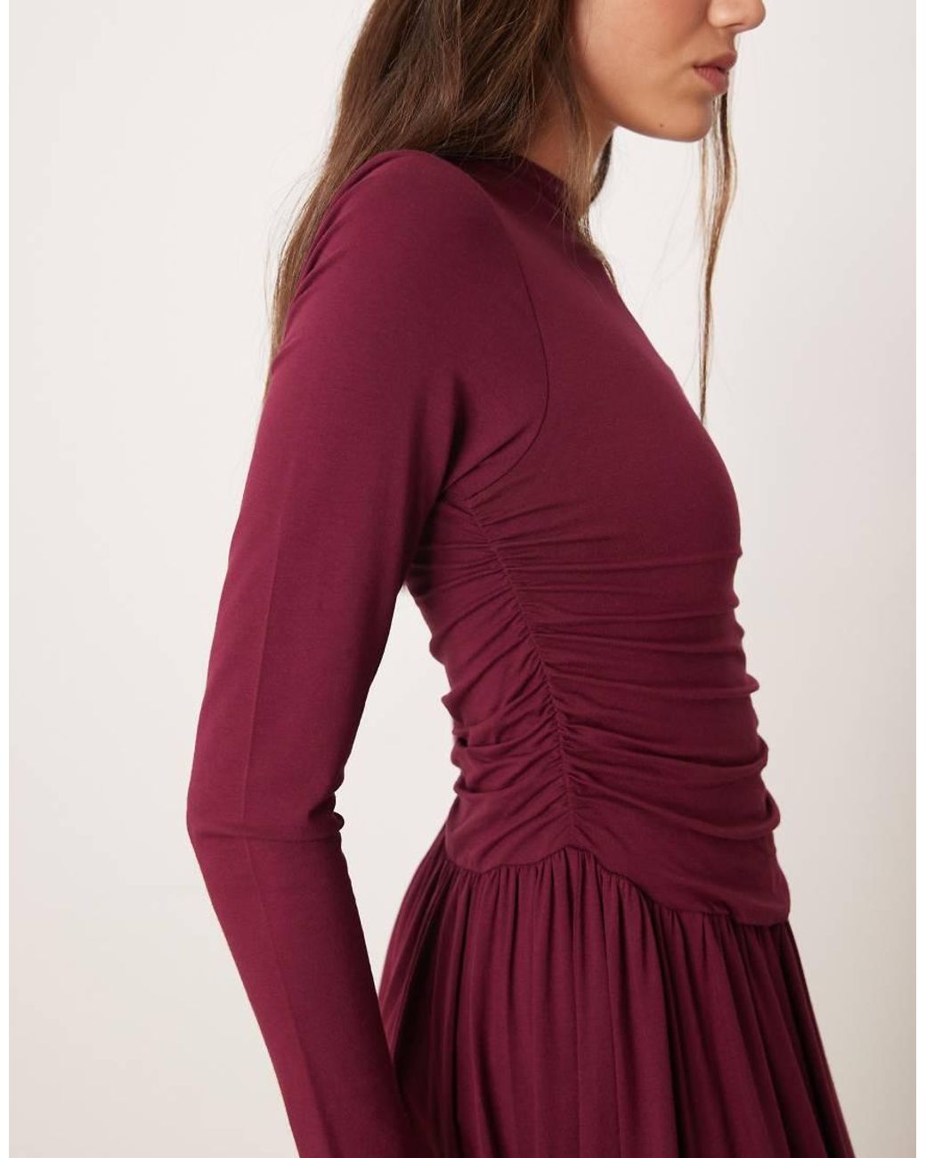 Nobody's Child Red Aubrey Long Sleeve Maxi Dress