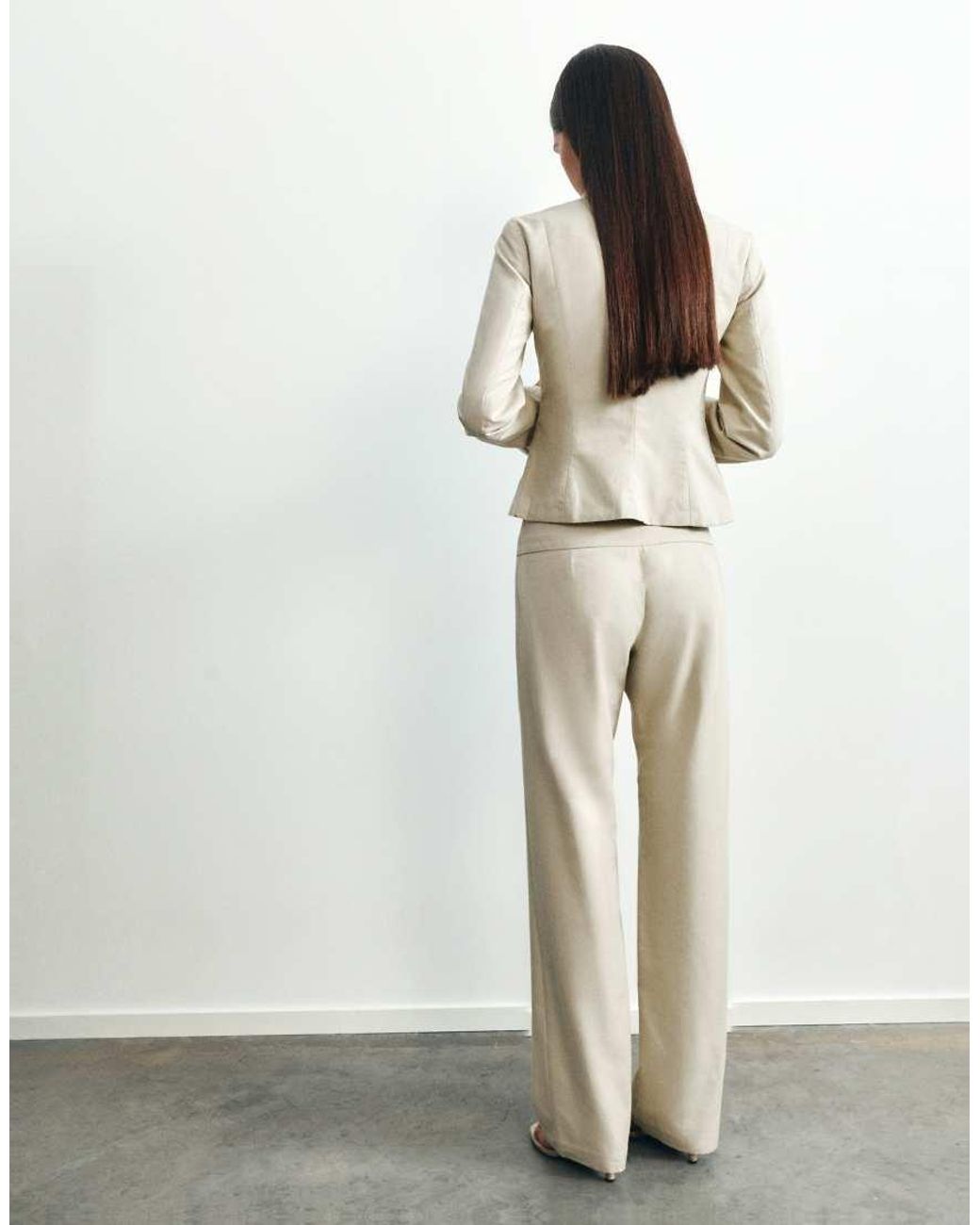 Pull&Bear Red Straight-leg Buckle Trousers