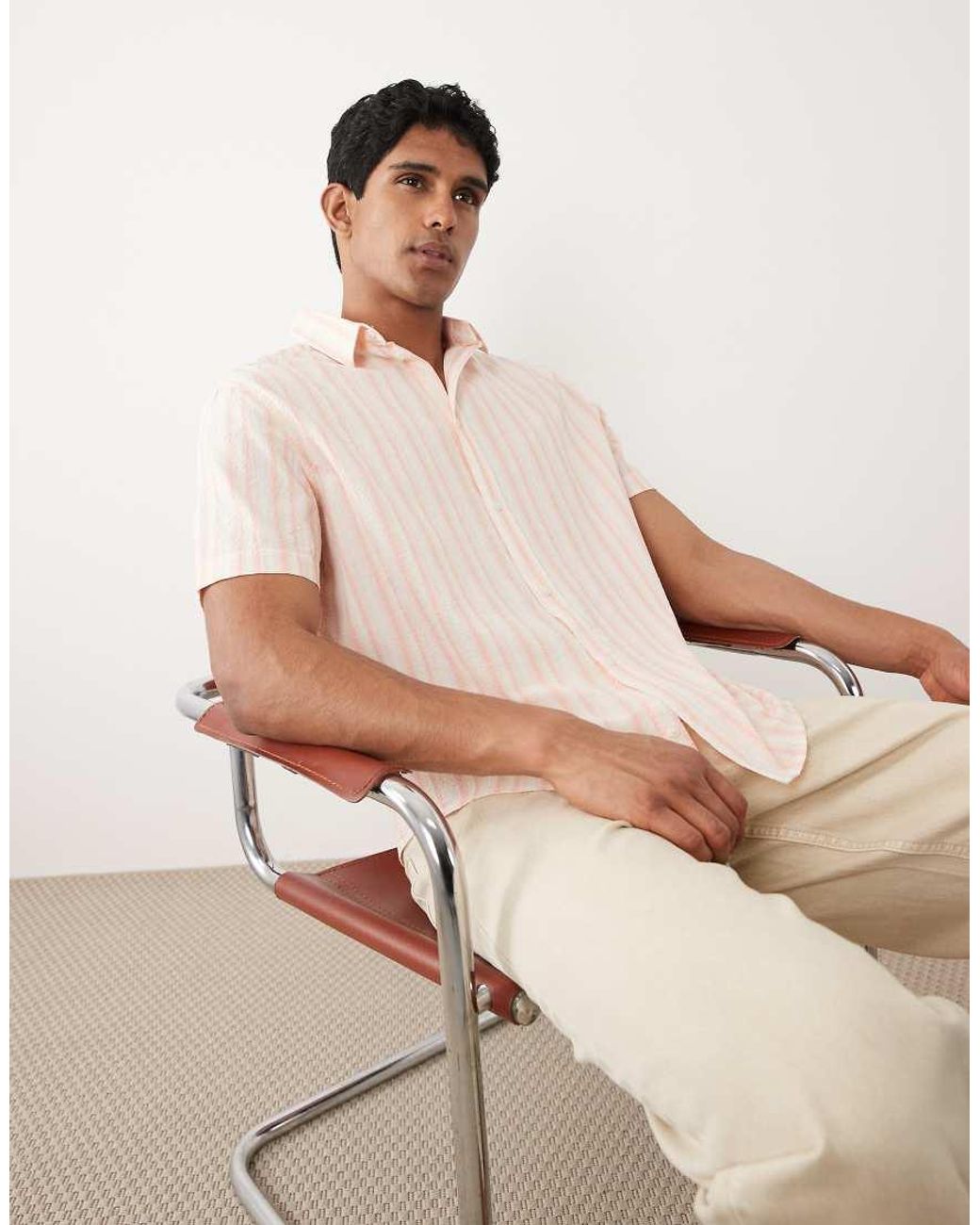 Blend Natural Cotton-rich Regular Fit Shirt for men