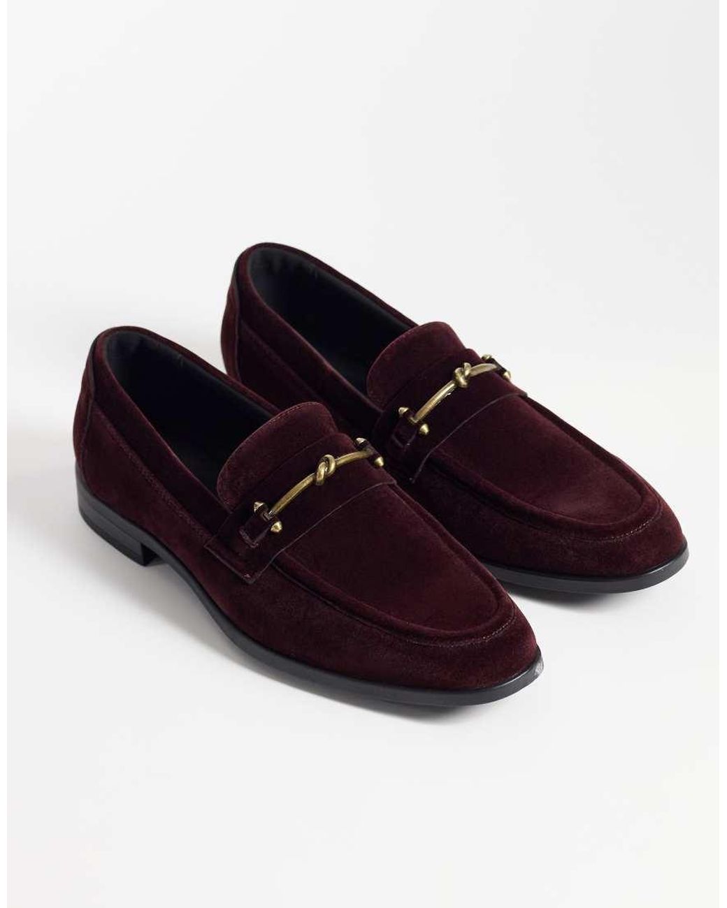 ASOS Brown Slim Loafer With Snaffle for men