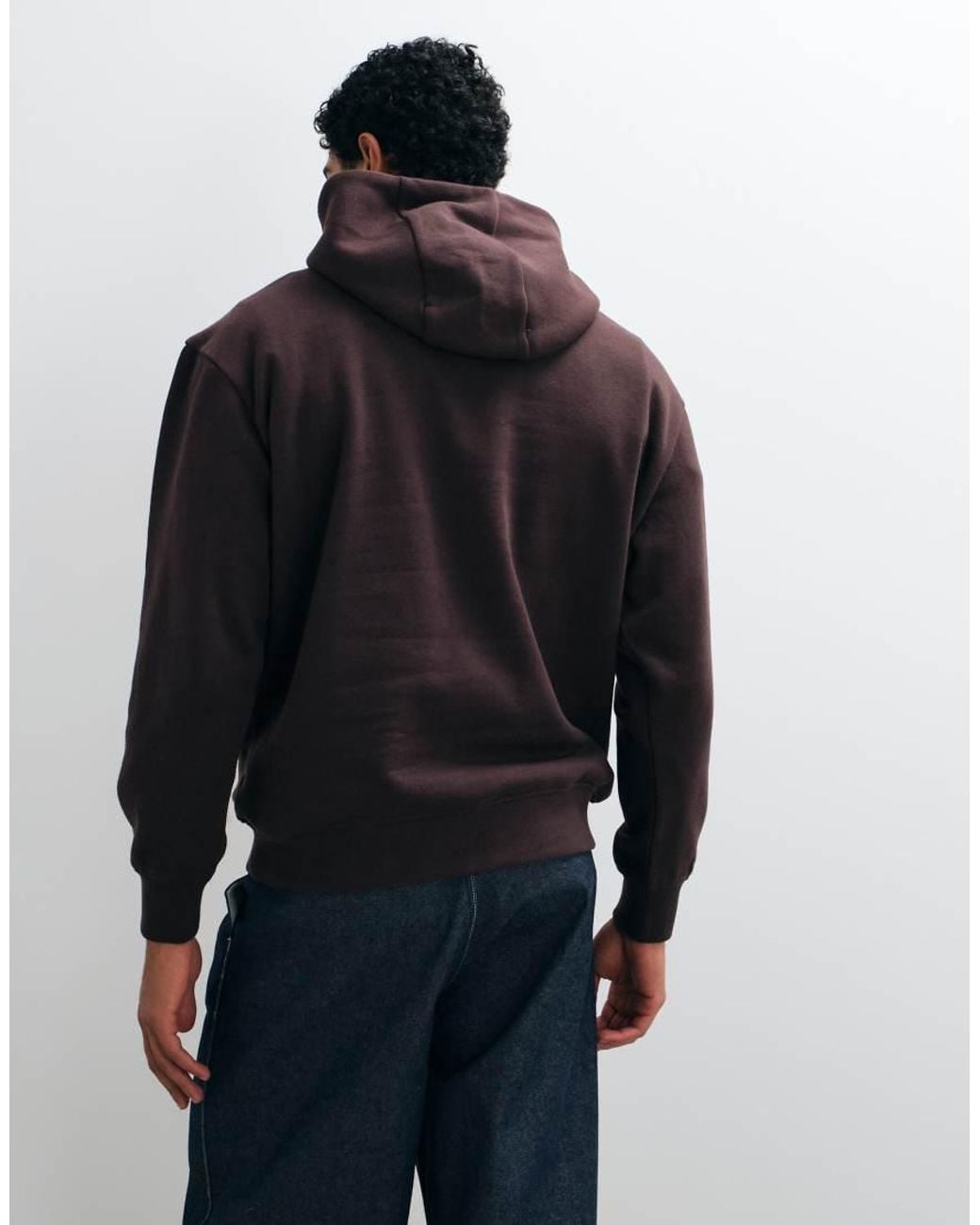 Threadbare Blue Classic Relaxed Fit Hoodie for men