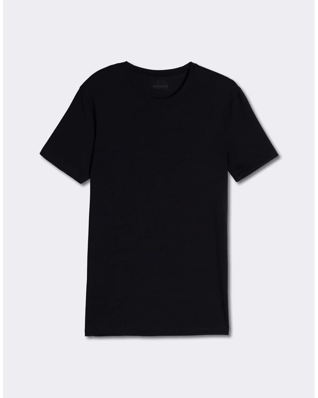 Intimissimi Black Superior Stretch Cotton T-Shirt for men