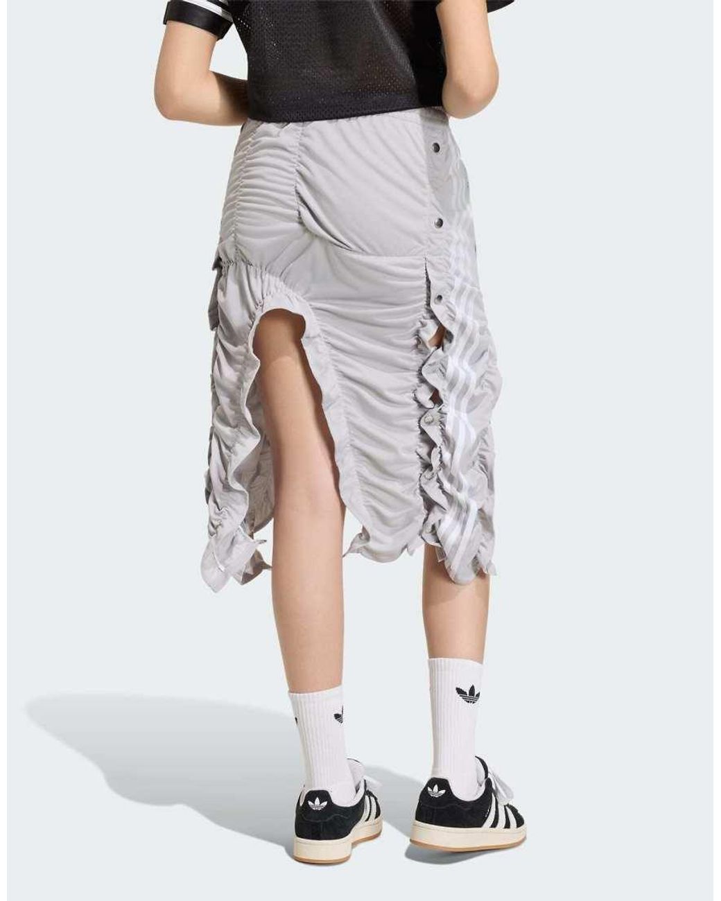 Adidas Originals White Adibreak Ruched Skirt