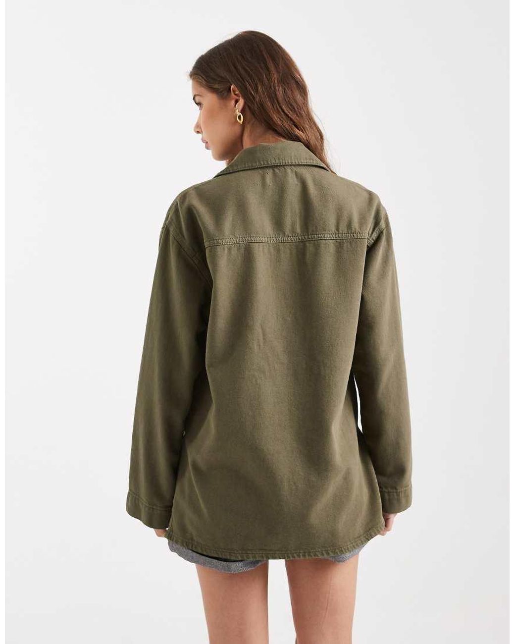 ASOS Green Denim Rugby Top