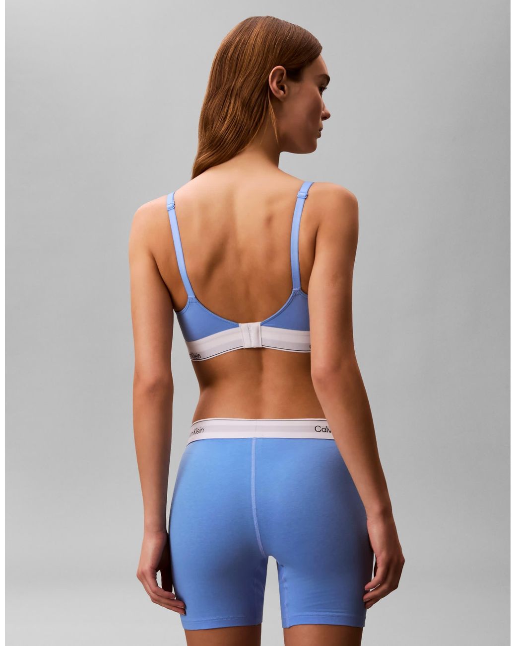 Calvin Klein Blue Icon Cotton Modal Lightly Lined Maternity Bra