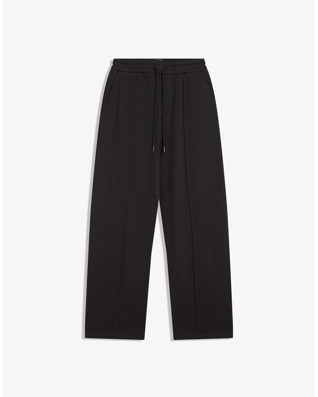 Bershka Black Wide-Leg Trousers for men