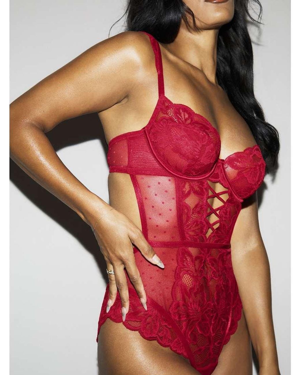 Ann Summers Red Sweet Romance Lace Lingerie Body