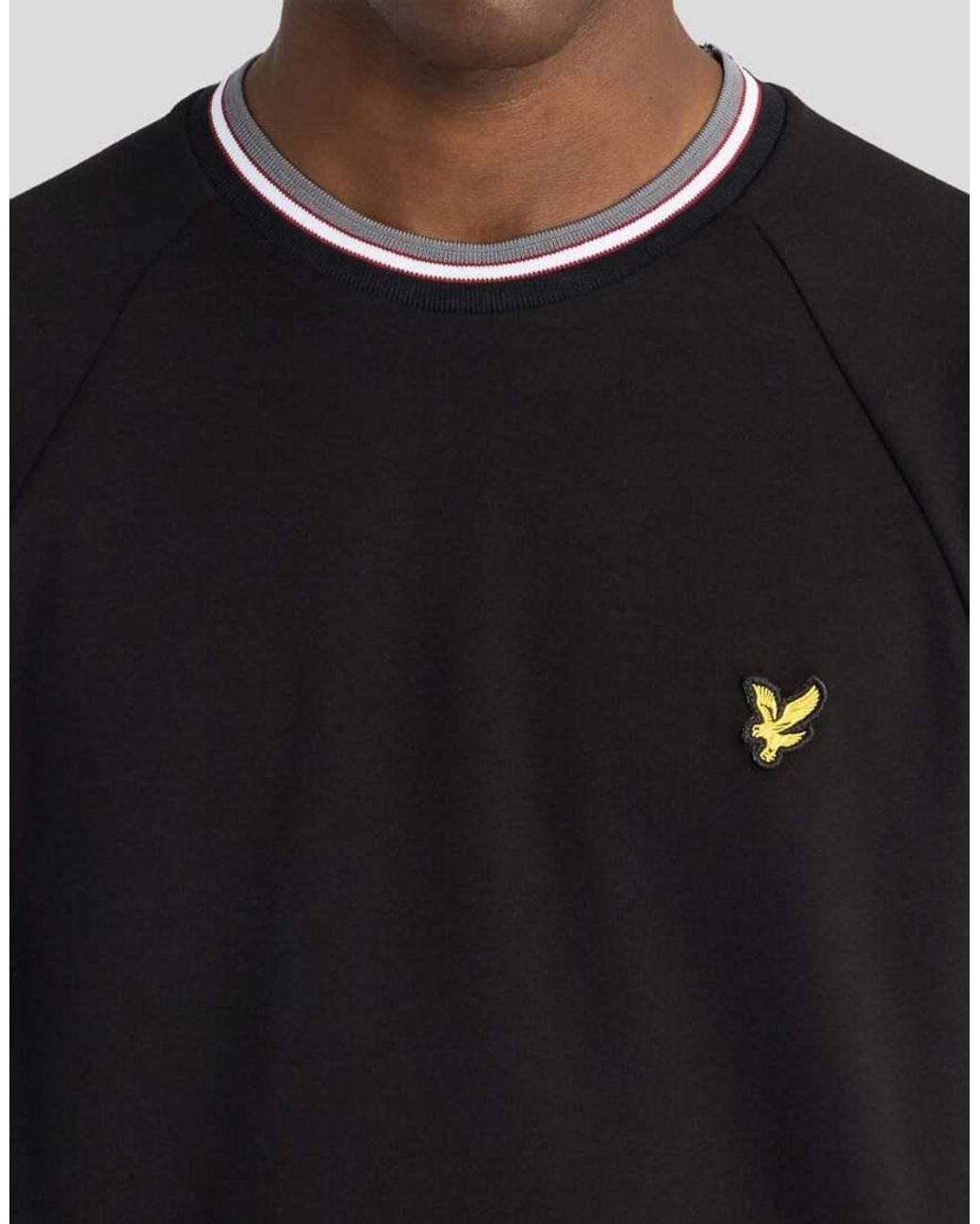 Lyle & Scott Black Ss T-Shirts Tipped Track T-Shirt for men