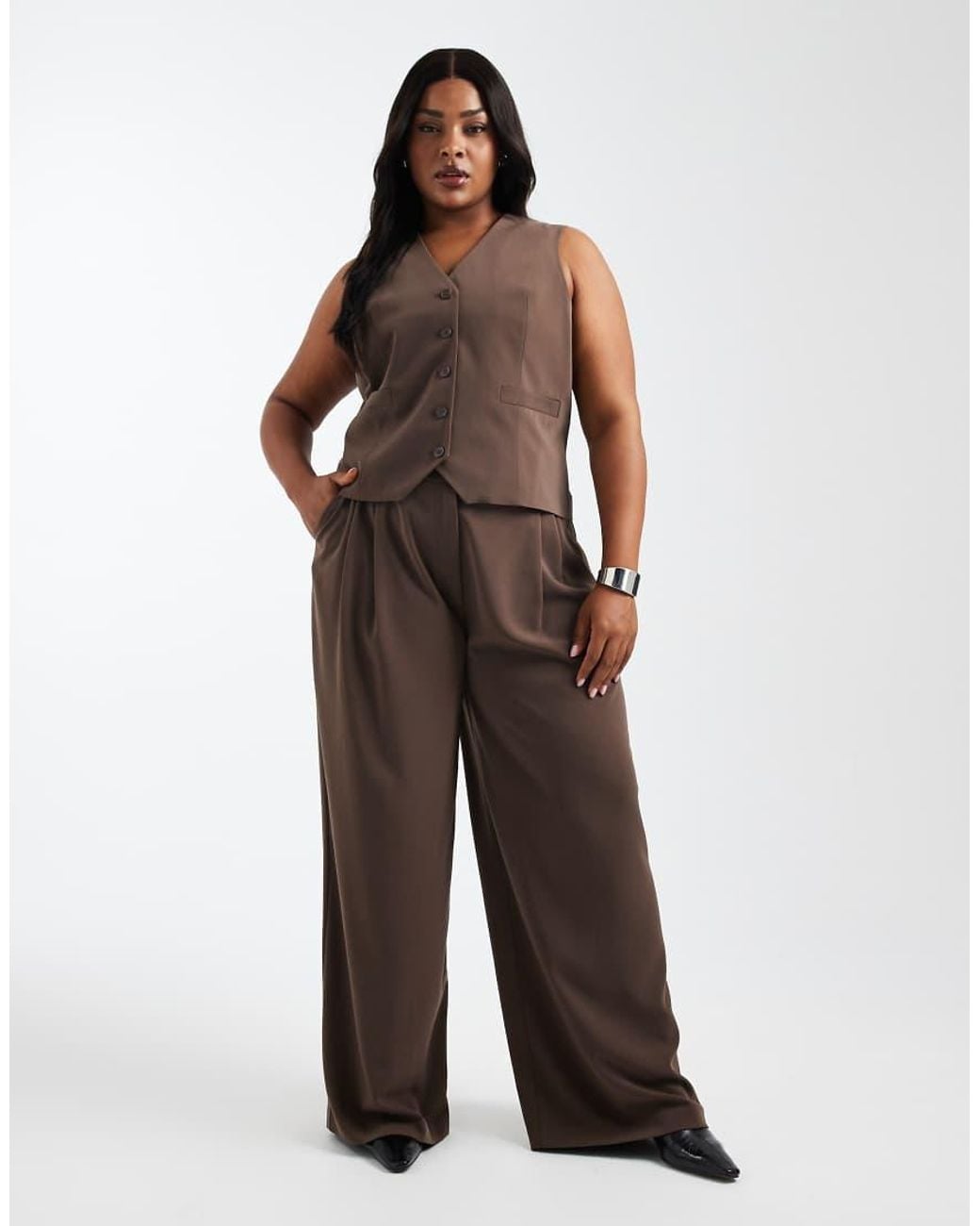 ONLY Elegante Gilet in het Brown