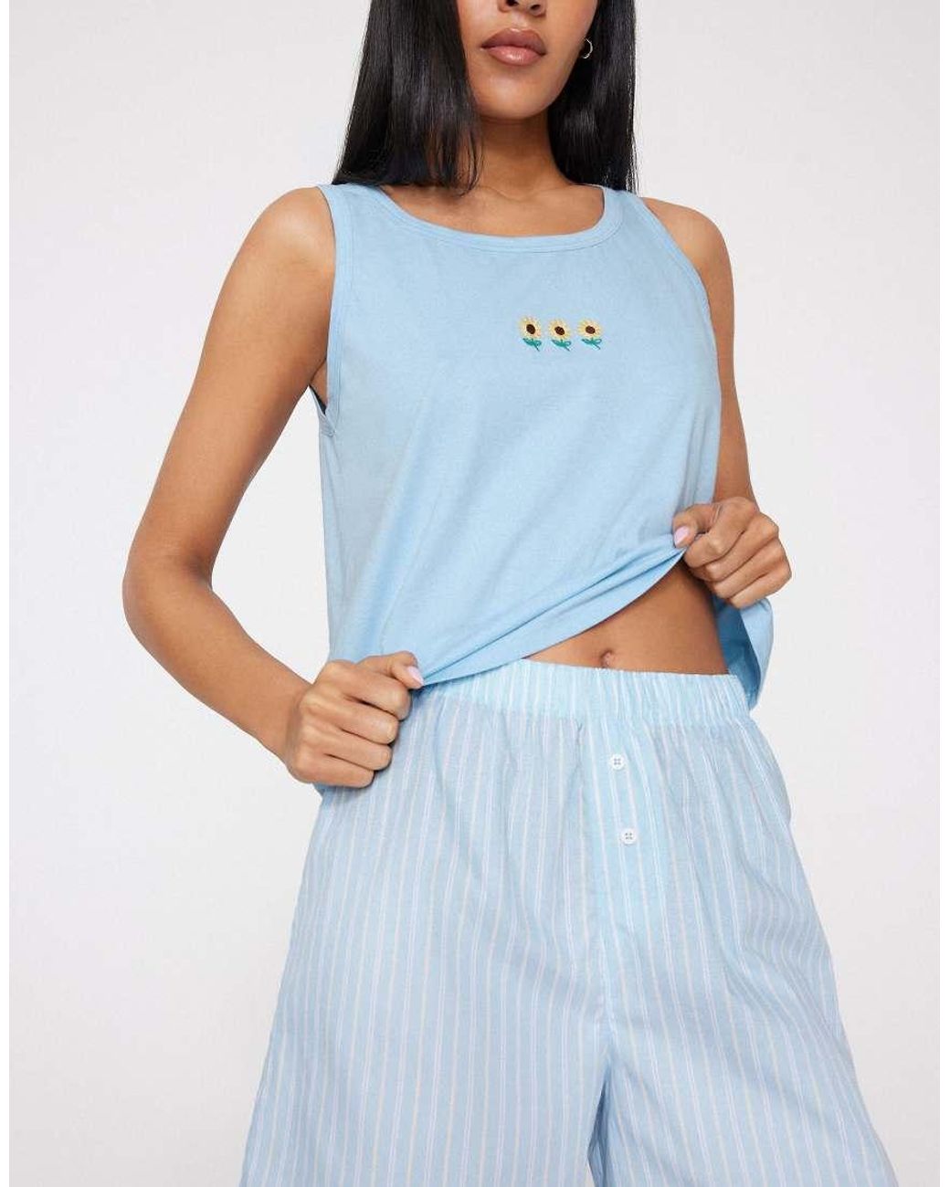 Tezenis Blue Cotton Canvas Shorts