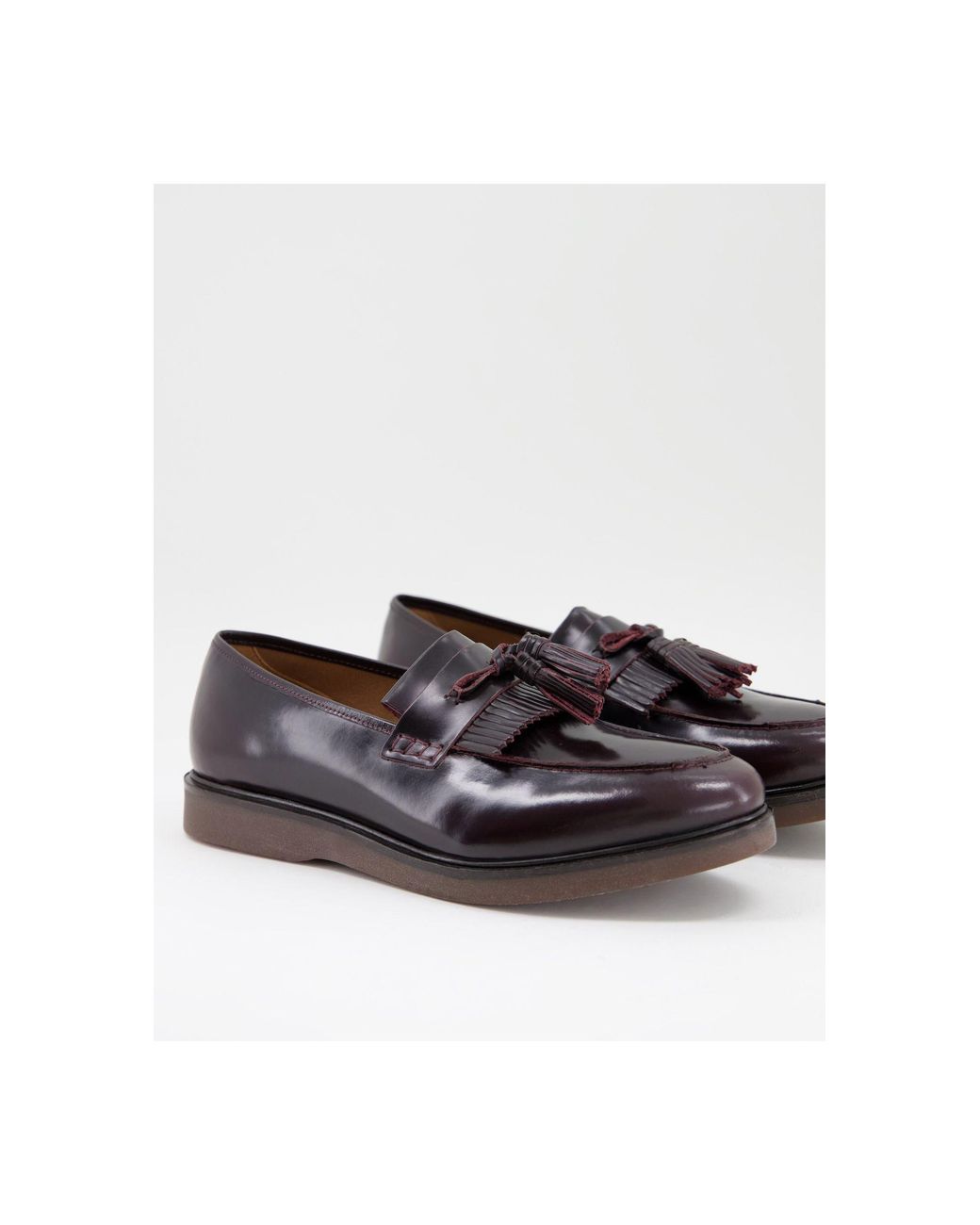 H by Hudson Calne High Shine Loafers in Red for Men | Lyst Canada