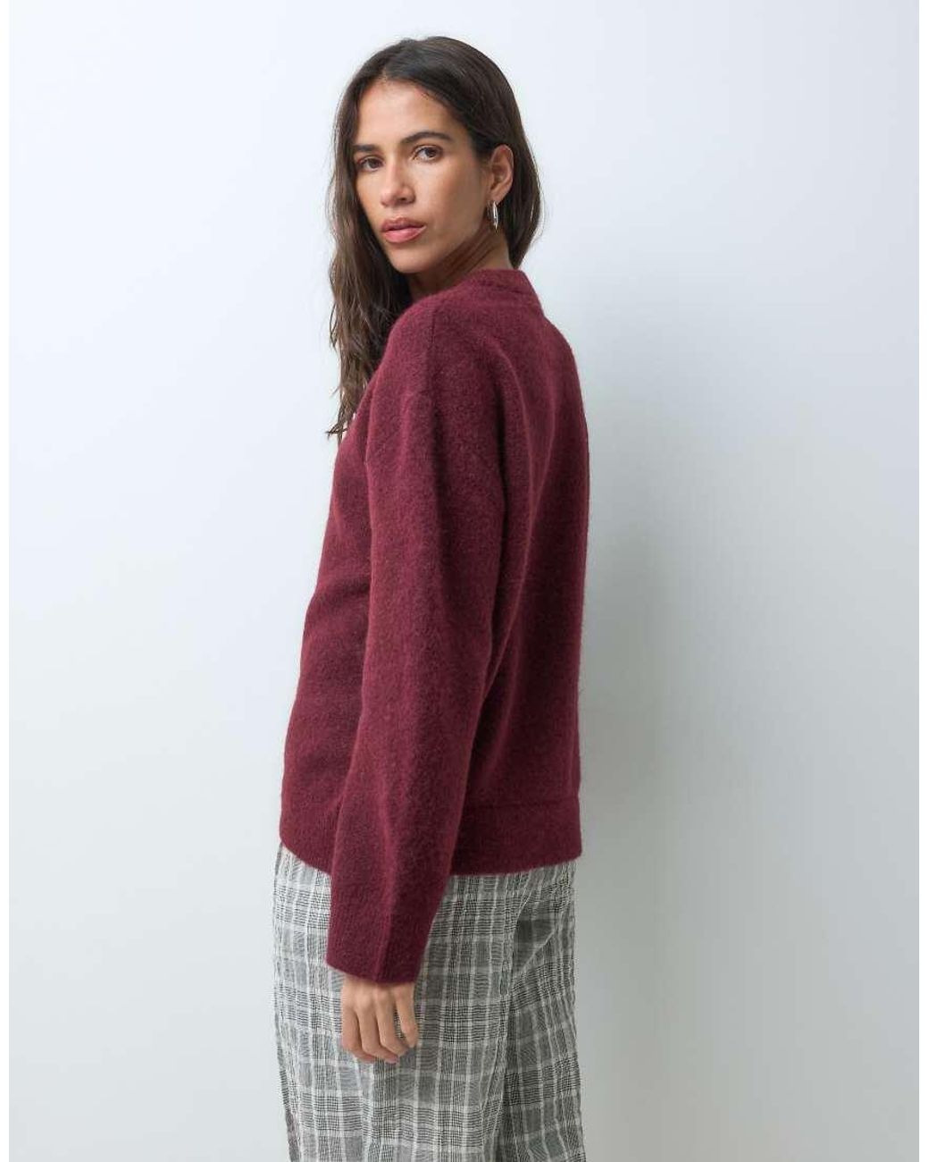 New Look Red Crew Neck Fluffy Jumper