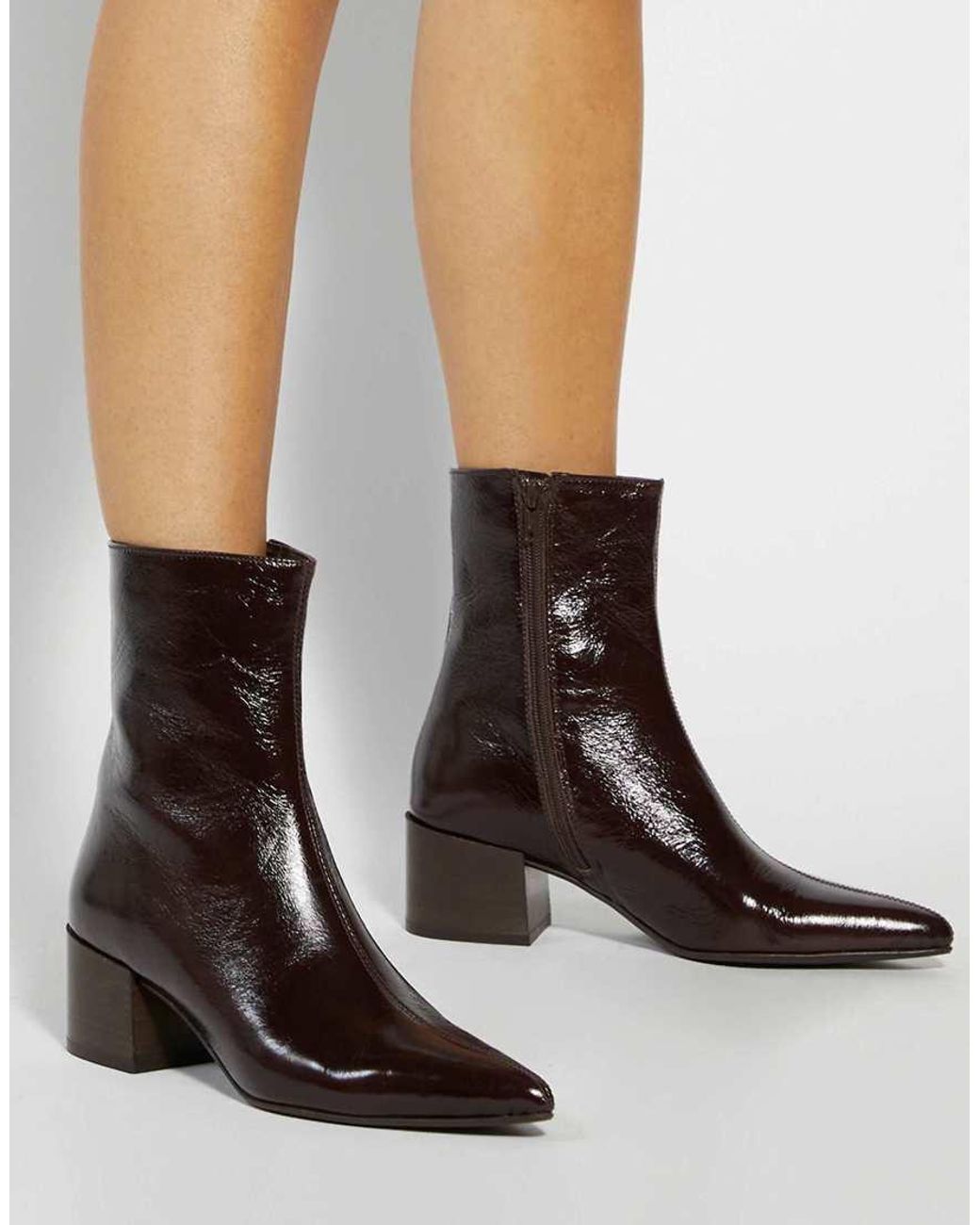 Dune Brown Pami Ankle Boots