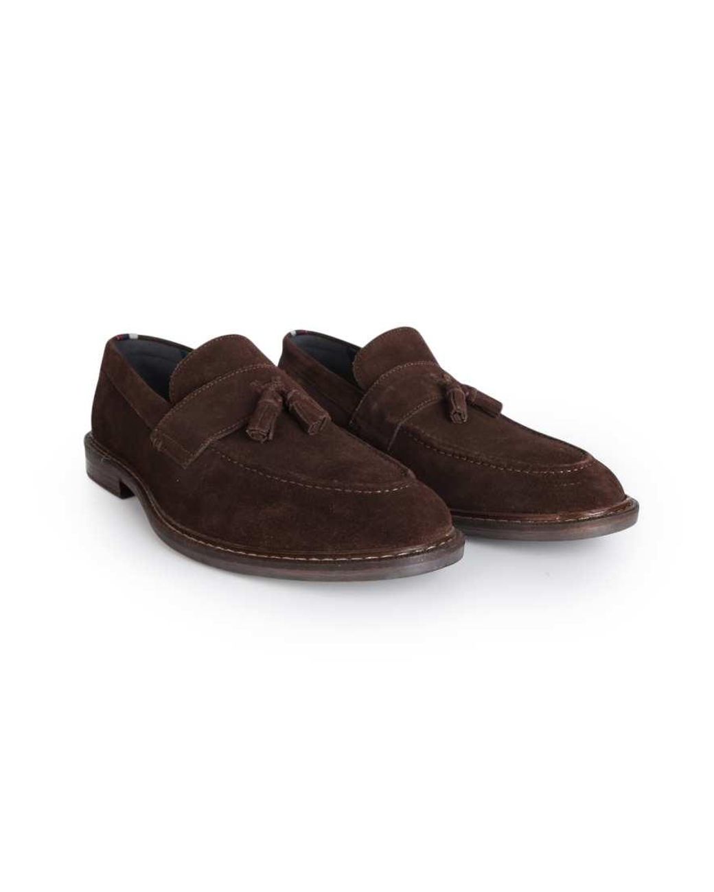 Thomas Crick Black 'Clinton' Leather Tassel Formal Loafer Shoes for men