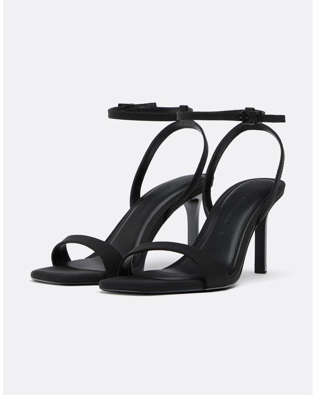 Stradivarius White Wide Fit. Stiletto Heel Sandals