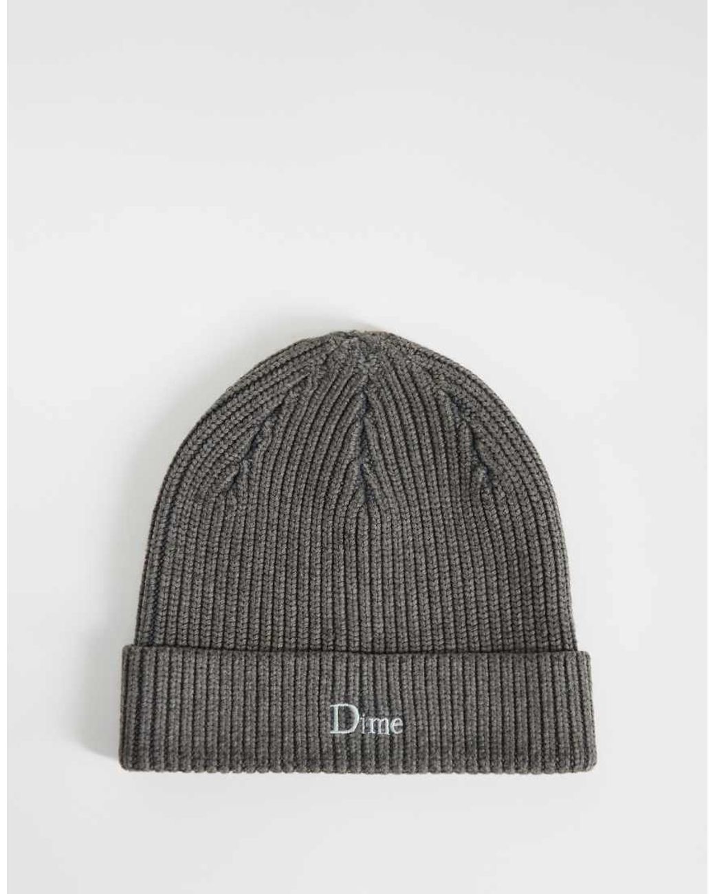 Berretto A Coste Con Logo di Dime in Gray da Uomo