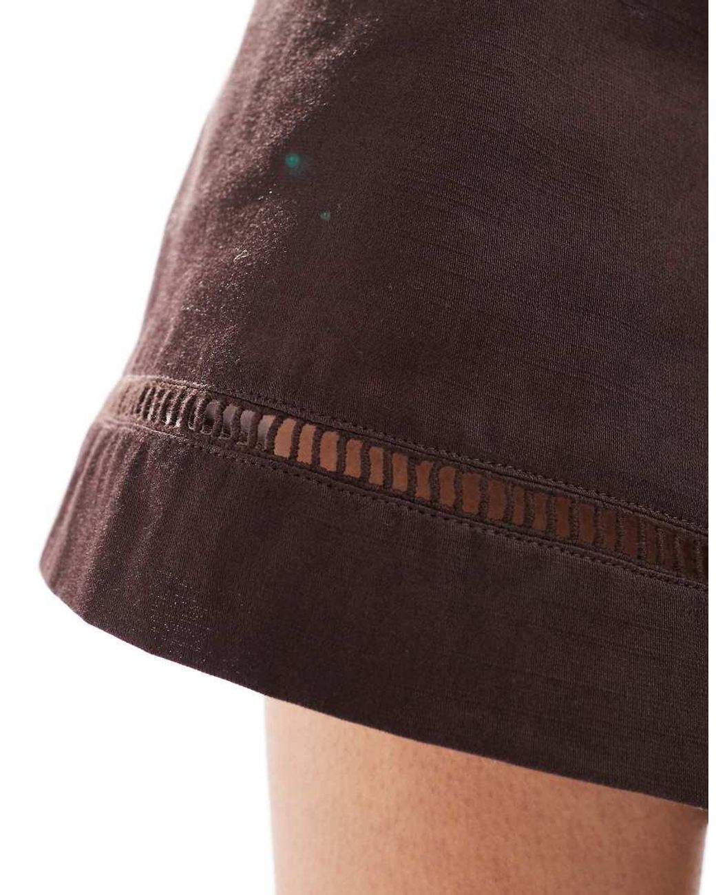 ASOS Brown A-Line Shorts Co-Ord