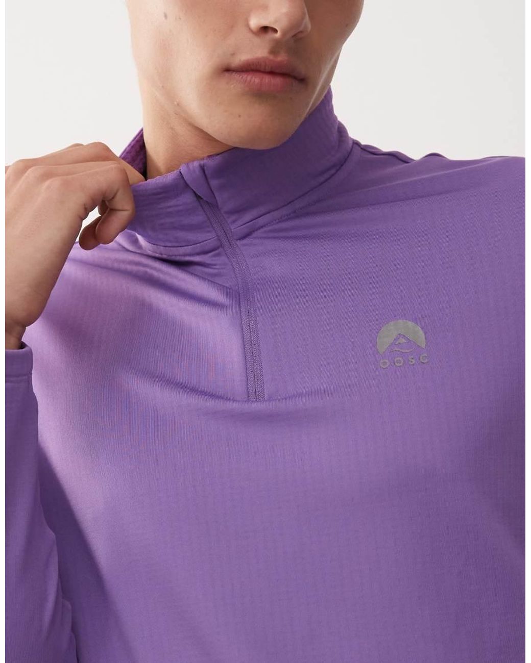 OOSC Purple Elite Activewear 1/4 Zip Top for men