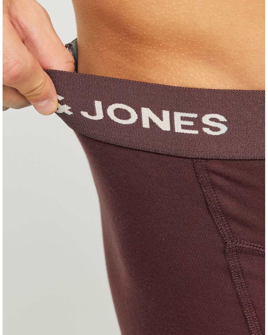 Jack & Jones Blue Emu 4 Pack Jersey Stretch Trunks for men