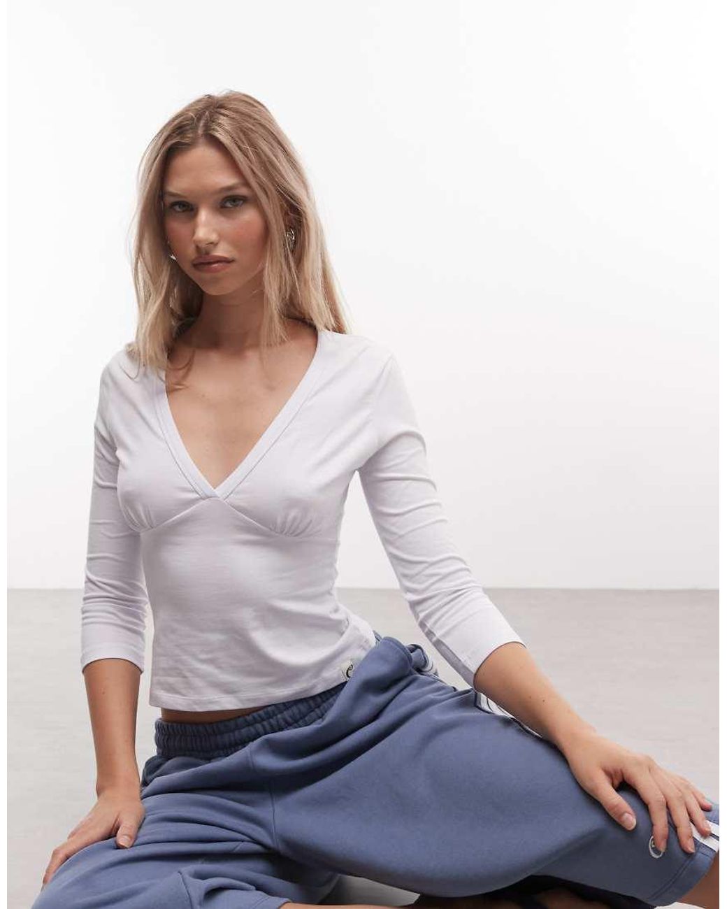 Collusion Gray Deep V Vest Top