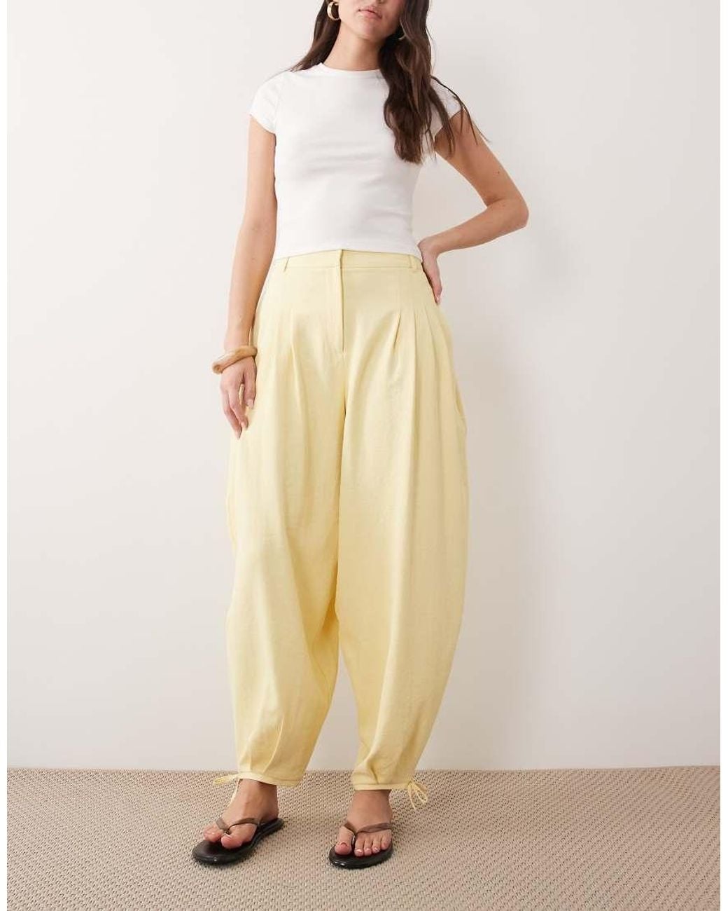 Miss Selfridge Natural Tailored Balloon Pants