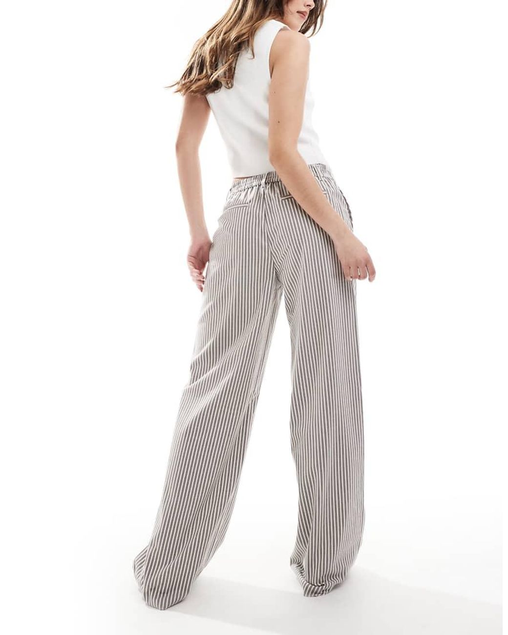 Object Gray Wide Leg Tailored Trousers
