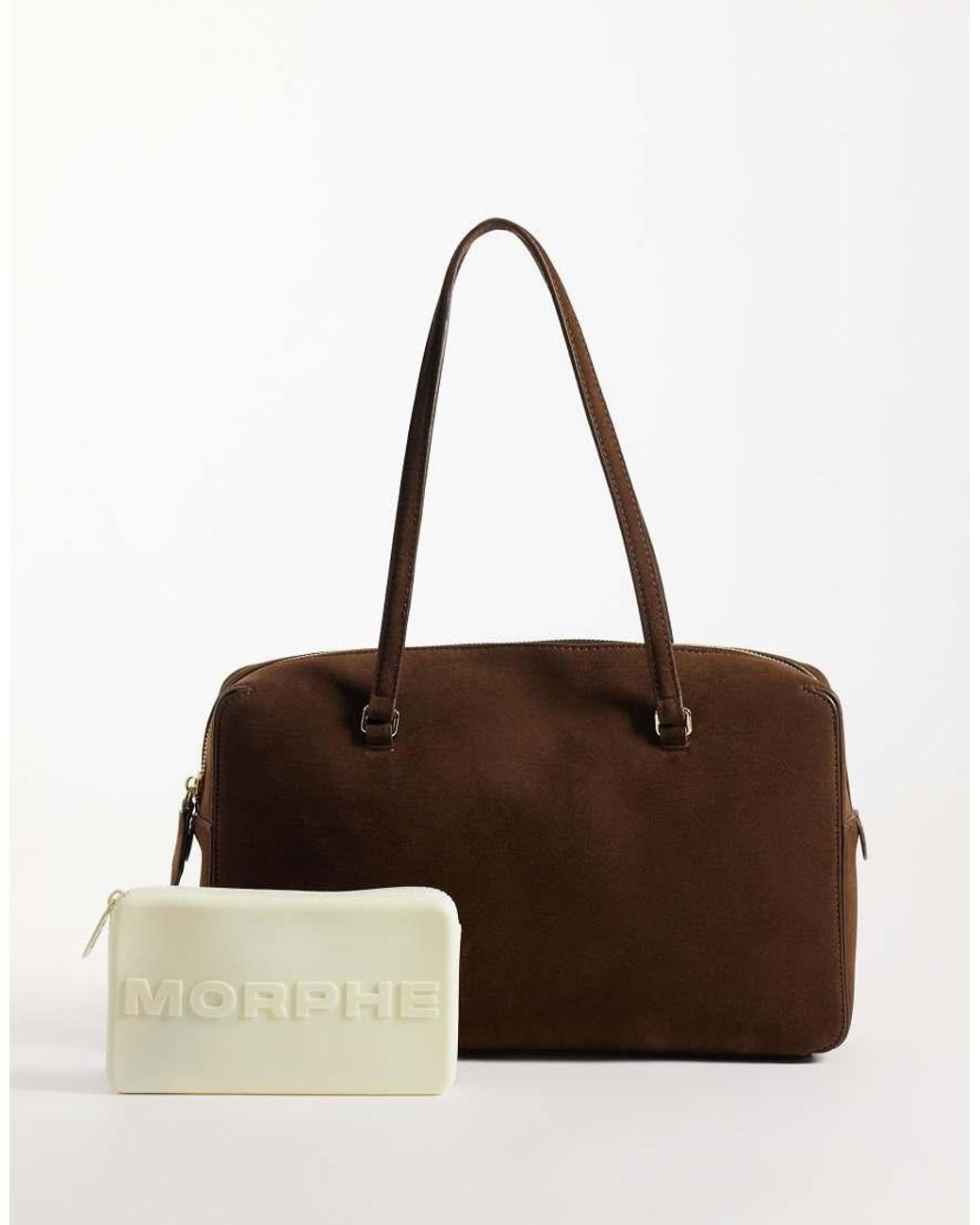 ASOS Brown Faux Suede Bowler Bag