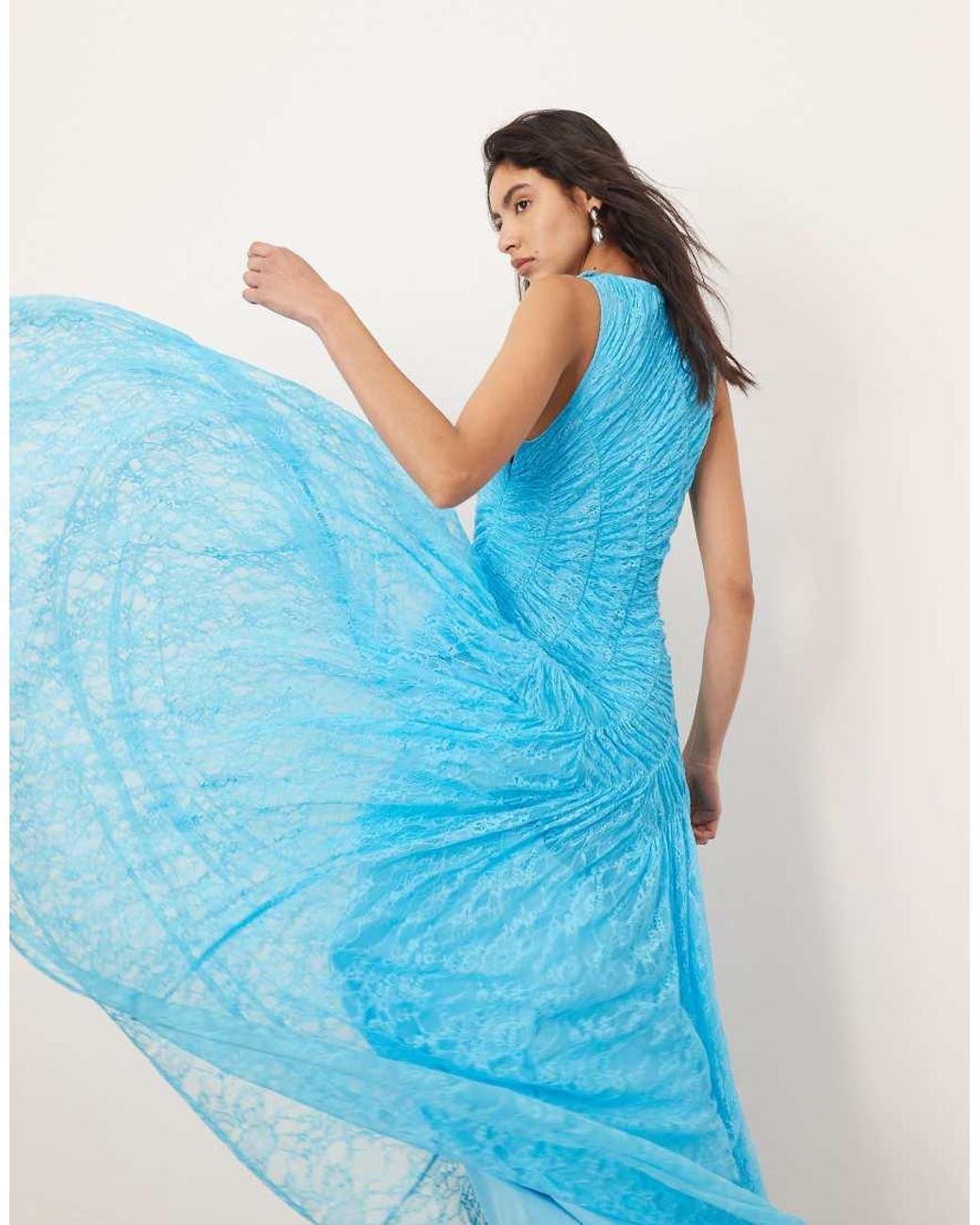 sachin and babi light blue dress Black Chiffon Drop Waist Midi Dress main image 1