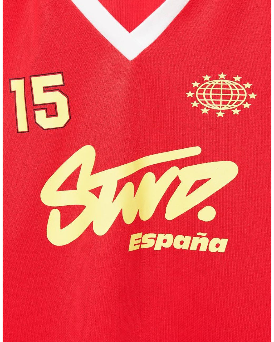 Pull&Bear Red Stwd Spain Football Polo Shirt
