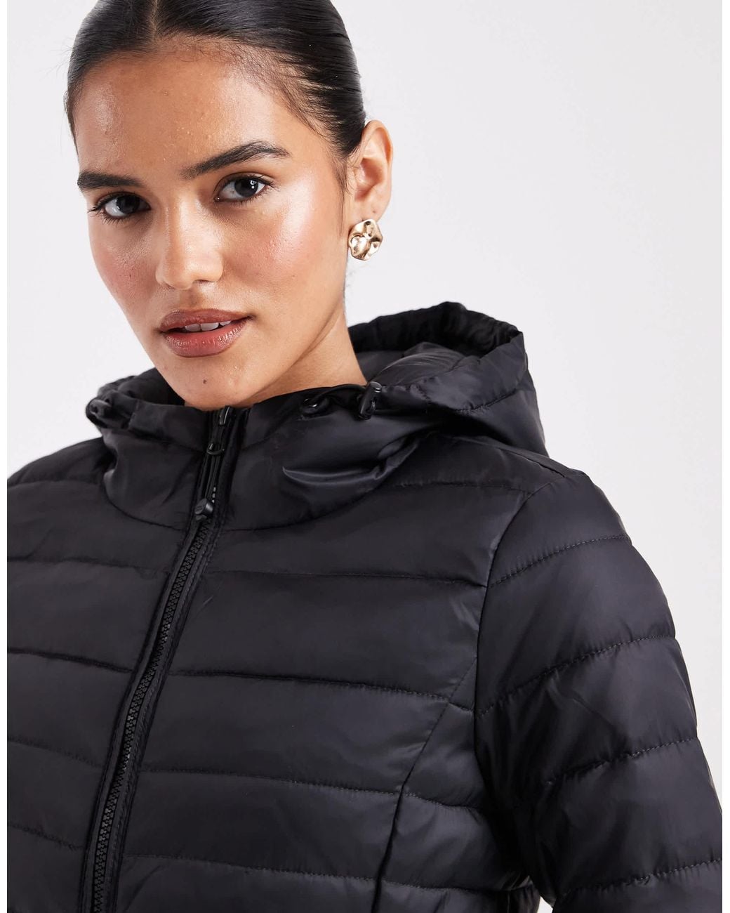 ONLY Blue Padded Jacket With Hood