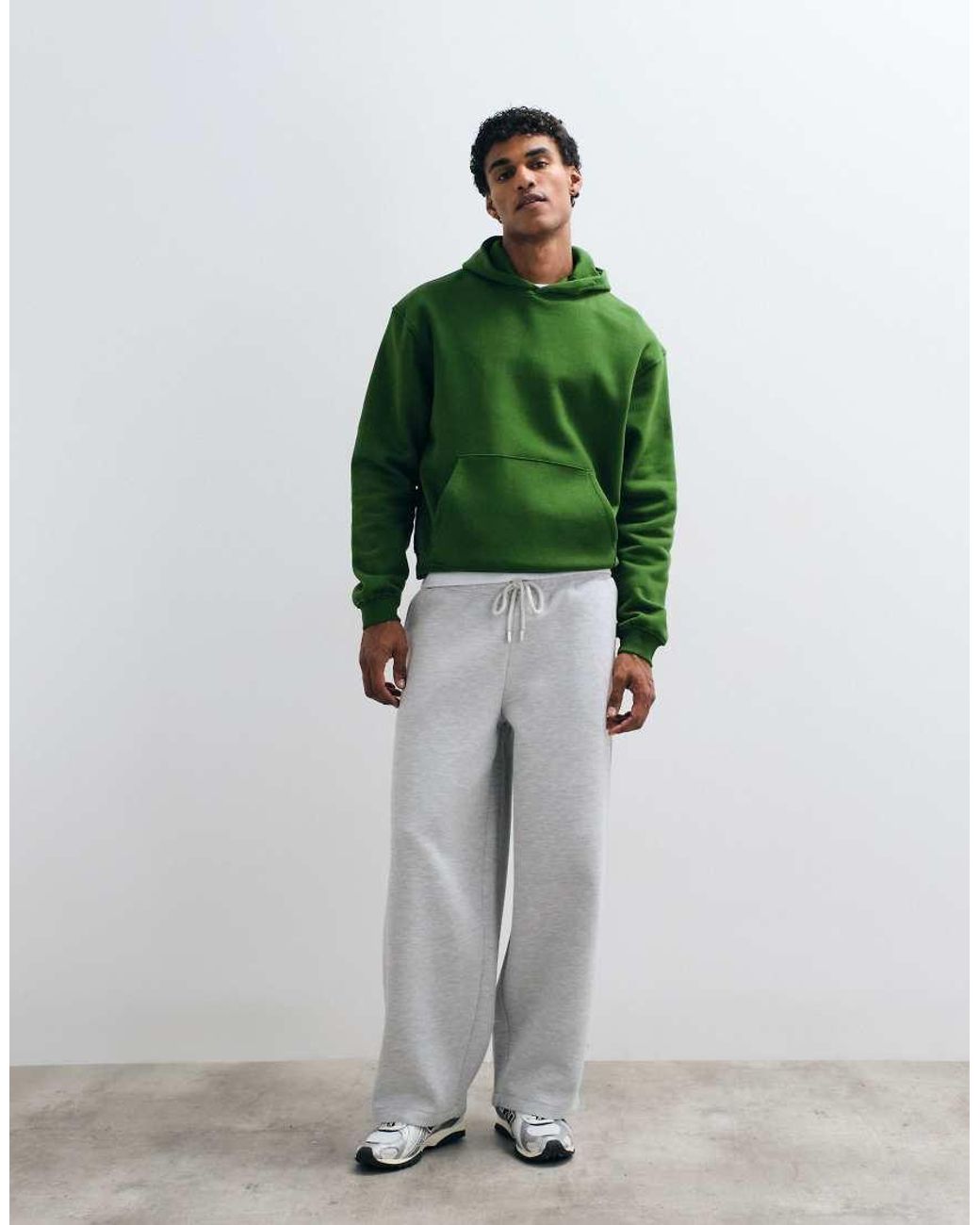 ASOS Green Essentials Relaxed Boxy Hoodie for men
