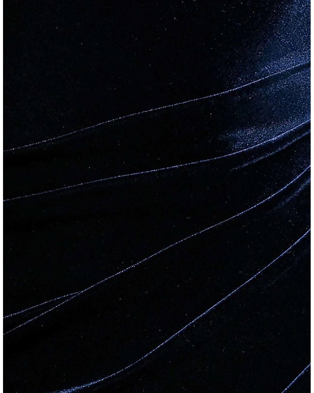 Goddiva Blue One Shoulder Velvet Maxi Dress