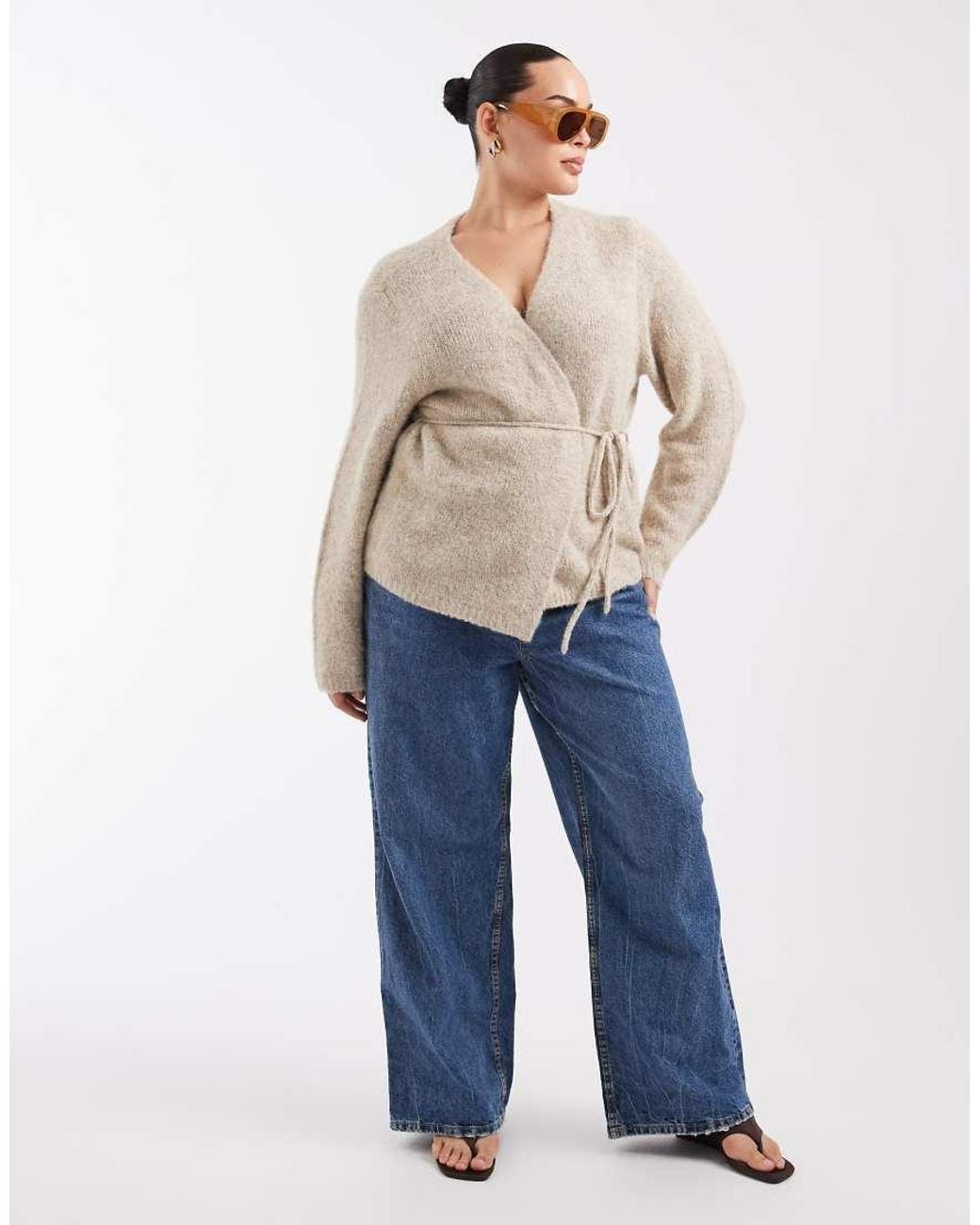 Vero Moda Natural Tie Waist Knitted Cardigan