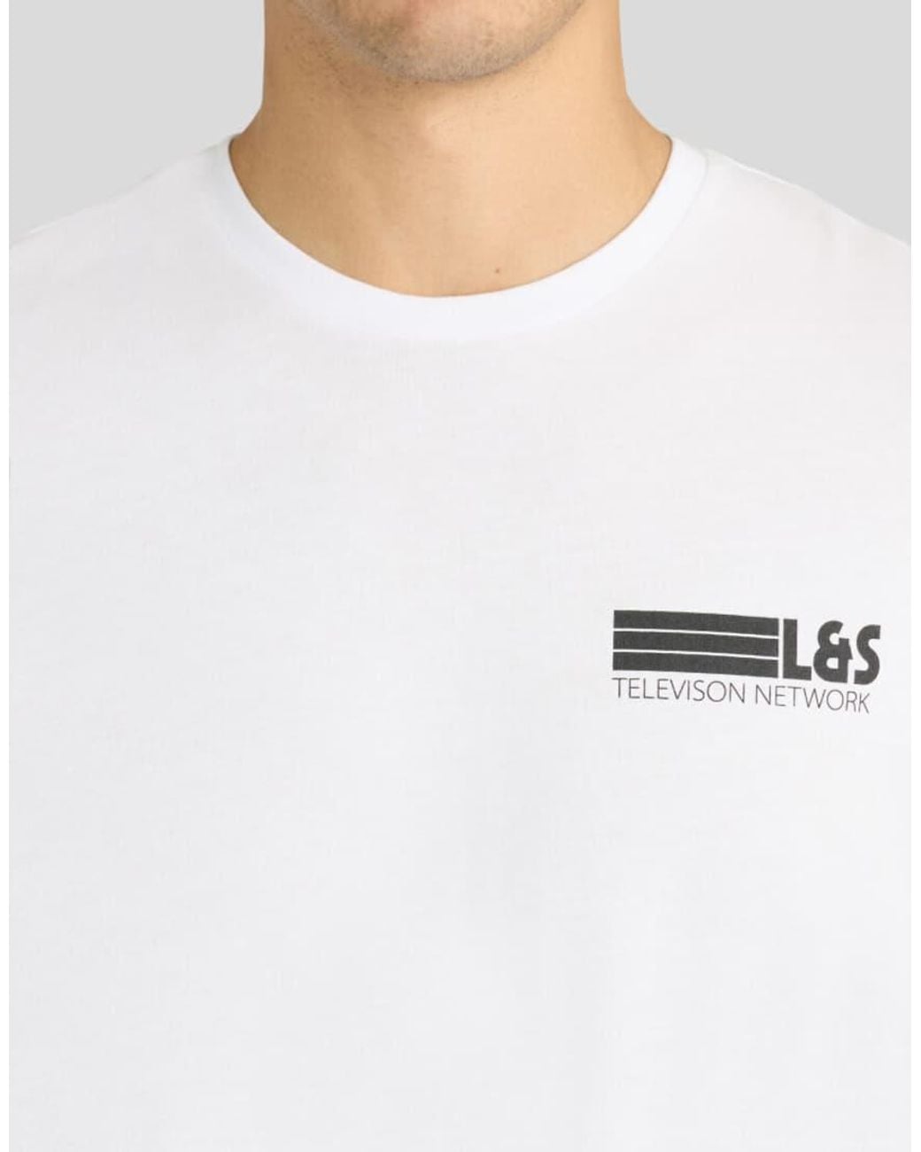 Lyle & Scott White Ss T-Shirts Broadcaster Graphic T-Shirt for men