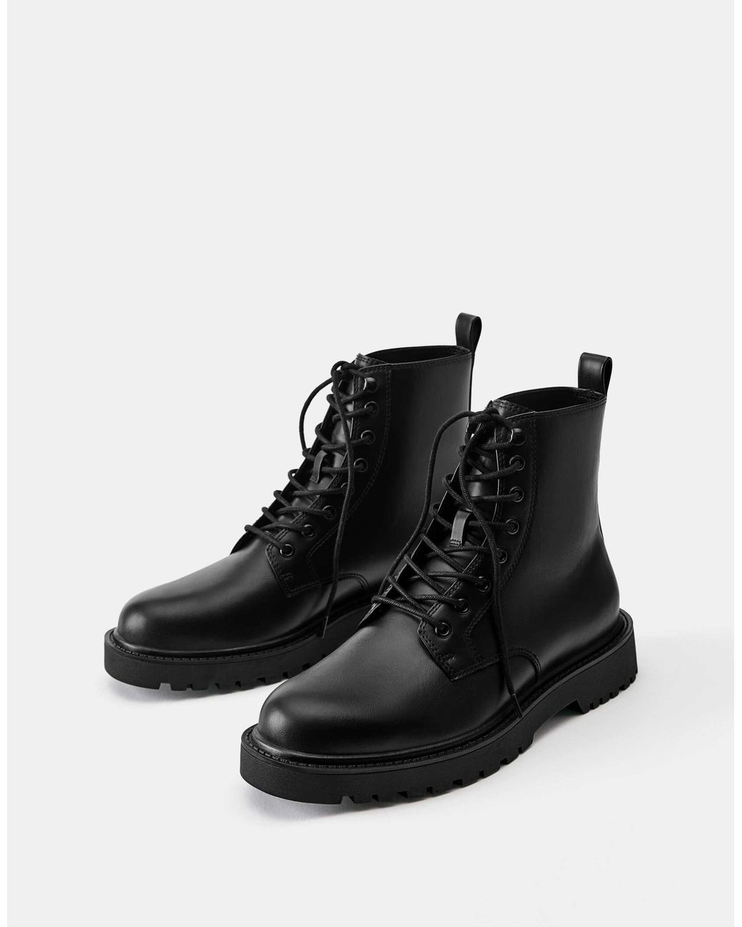 Pull&Bear – schnürstiefel in Black für Herren