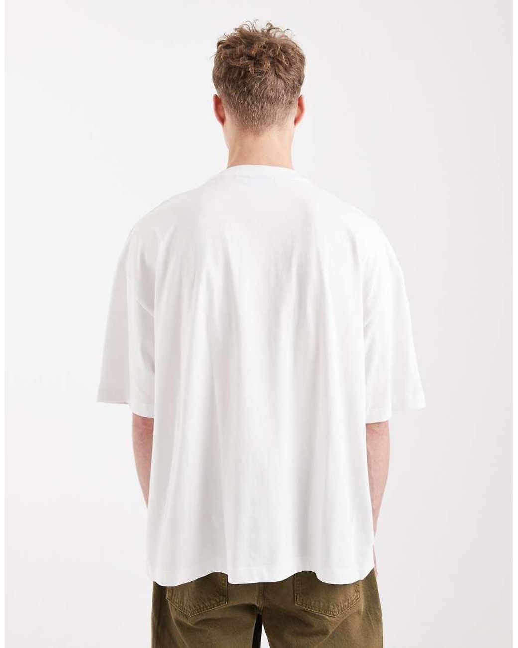 ASOS White Oversized T-Shirt With Floral Print for men